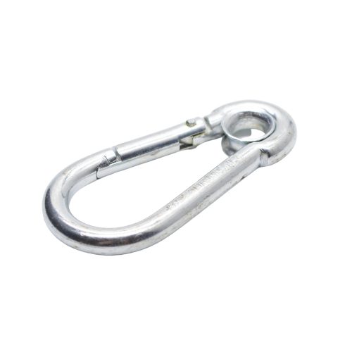 DIN 5299/A Rugós karabiner szemmel acél galvanizált horganyzott - 7x70