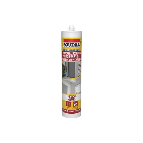 Soudal, ecetsavas univerzális szilikon transzparens - 280ml