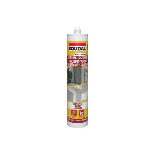 Soudal, ecetsavas univerzális szilikon fehér - 280ml